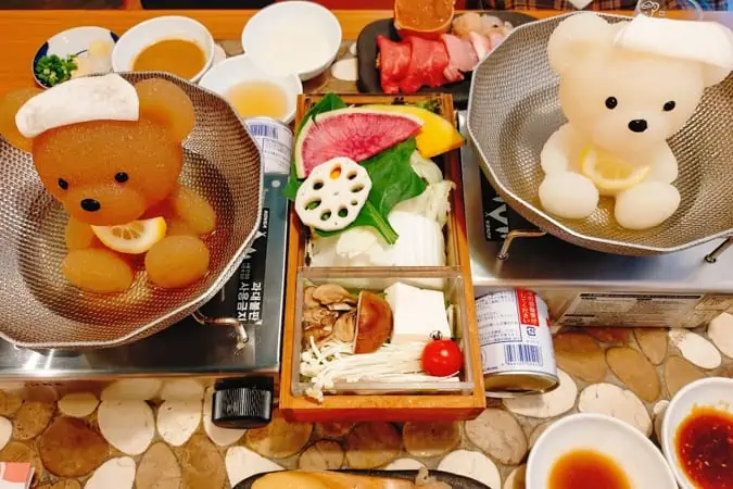 北海道めんこい鍋 くまちゃん温泉 渋谷宮益坂通り店 鍋の野菜